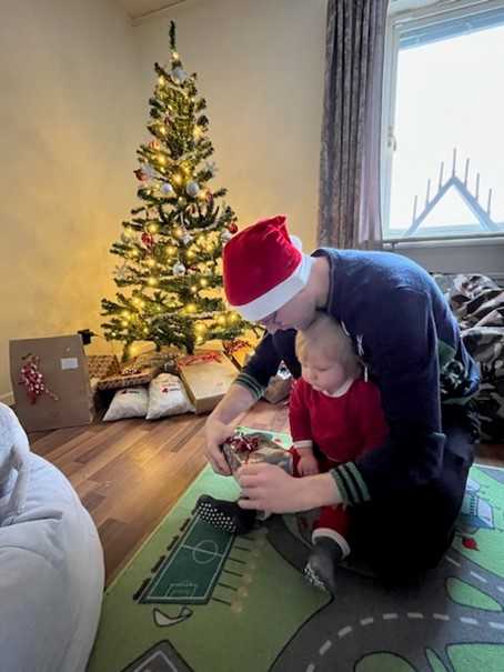 Carro om shopping med MS-fötter.