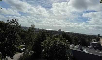 Utsikt med himmel och grönska.