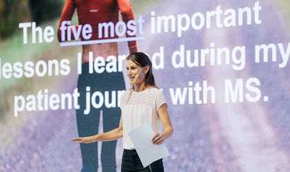 Sofia blev inbjudan att prata på Novartis sommarkonferens i Tylösand.