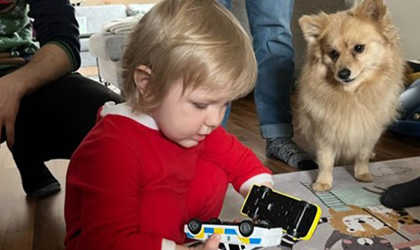 Carro om shopping med MS-fötter.