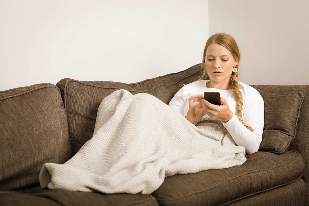 woman on couch