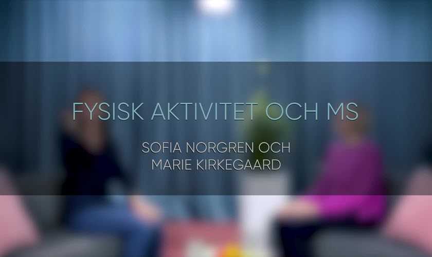 Samtal mellan Sofia och fysioterapeuten Marie Kierkegaard från Centrum för Neurologi.
